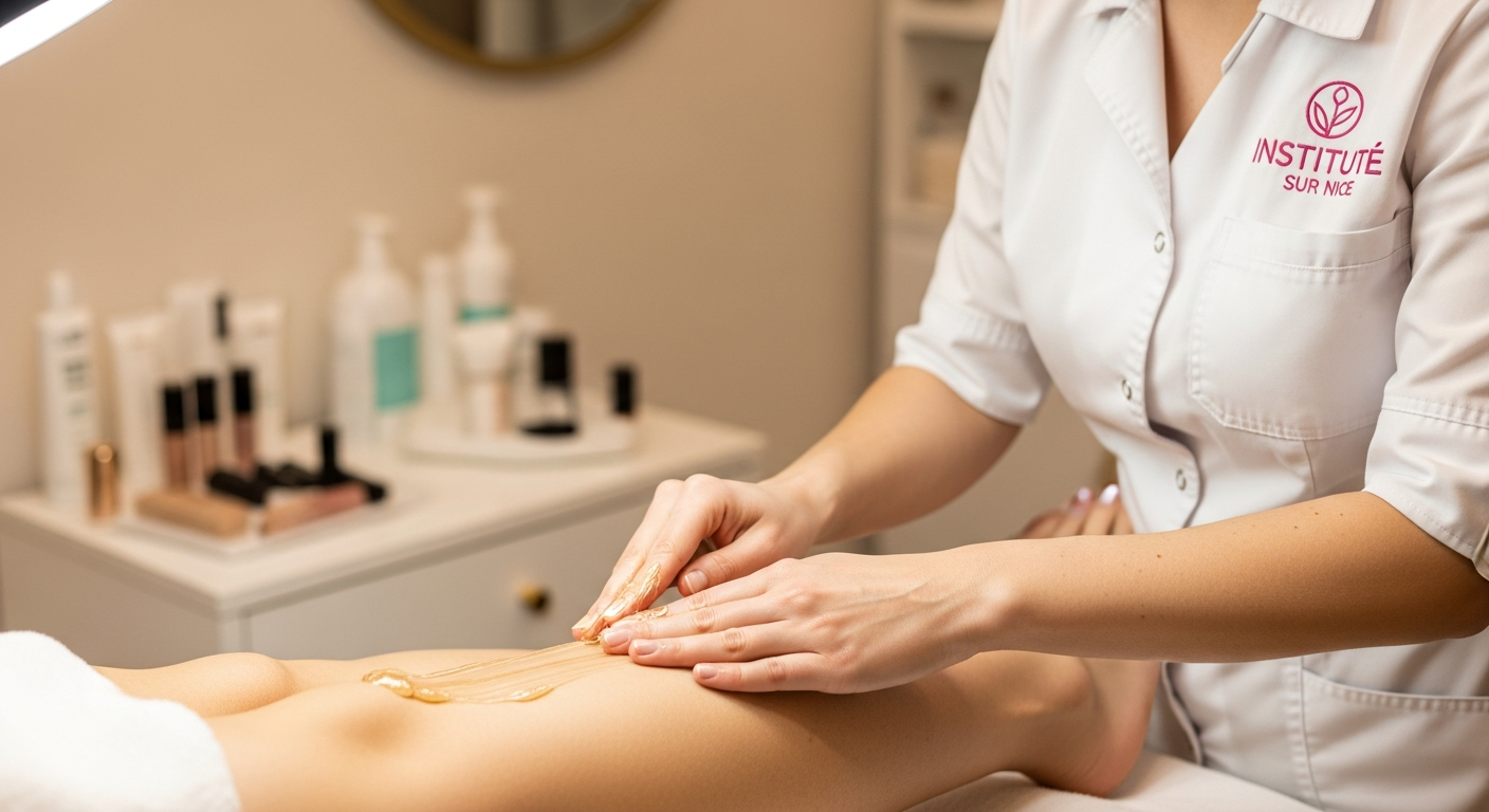 Femme profitant d'un massage du dos avec des pierres chaudes dans une ambiance zen