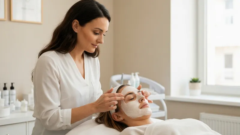 Application de sérum lors d'un soin