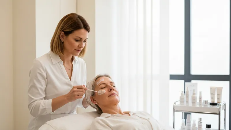 Soin relaxant du visage en institut